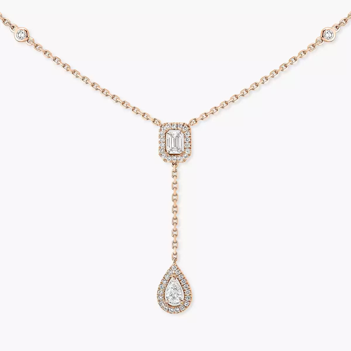 [Imperial Jewelrys]Gold Diamond Tie Necklace