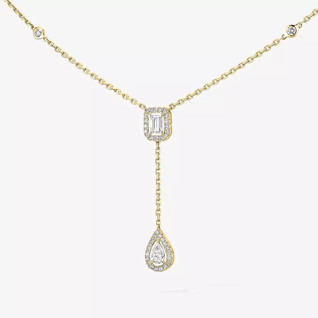 [Imperial Jewelrys]Gold Diamond Tie Necklace
