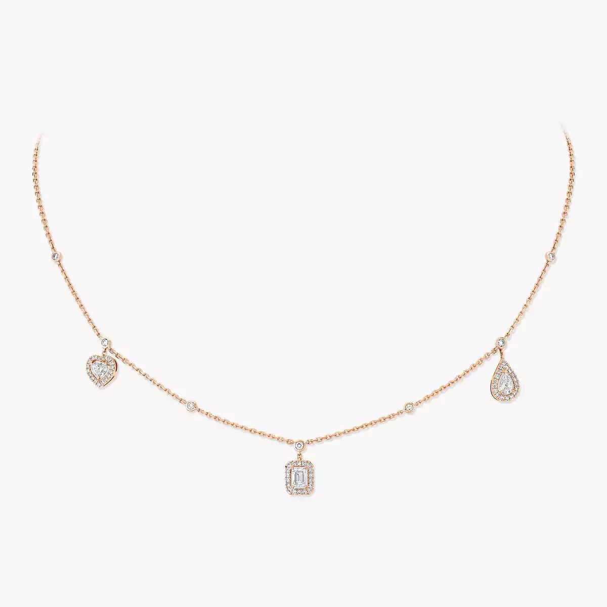 [Imperial Jewelrys]My Twin Diamond Necklace in Silver