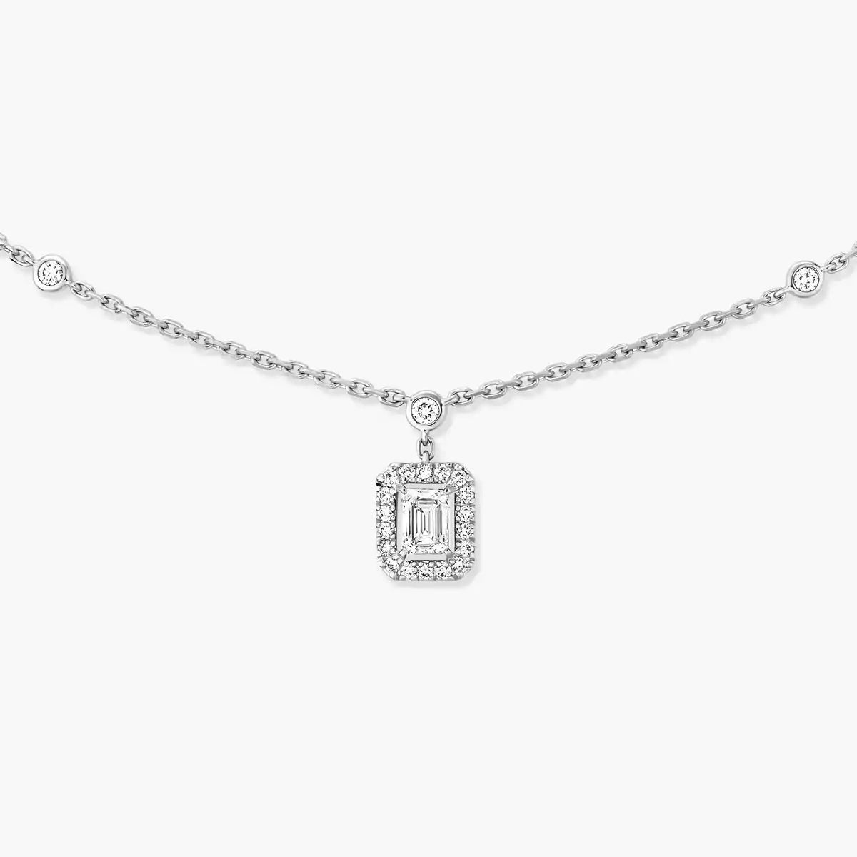 [Imperial Jewelrys]My Twin Diamond Necklace in Silver