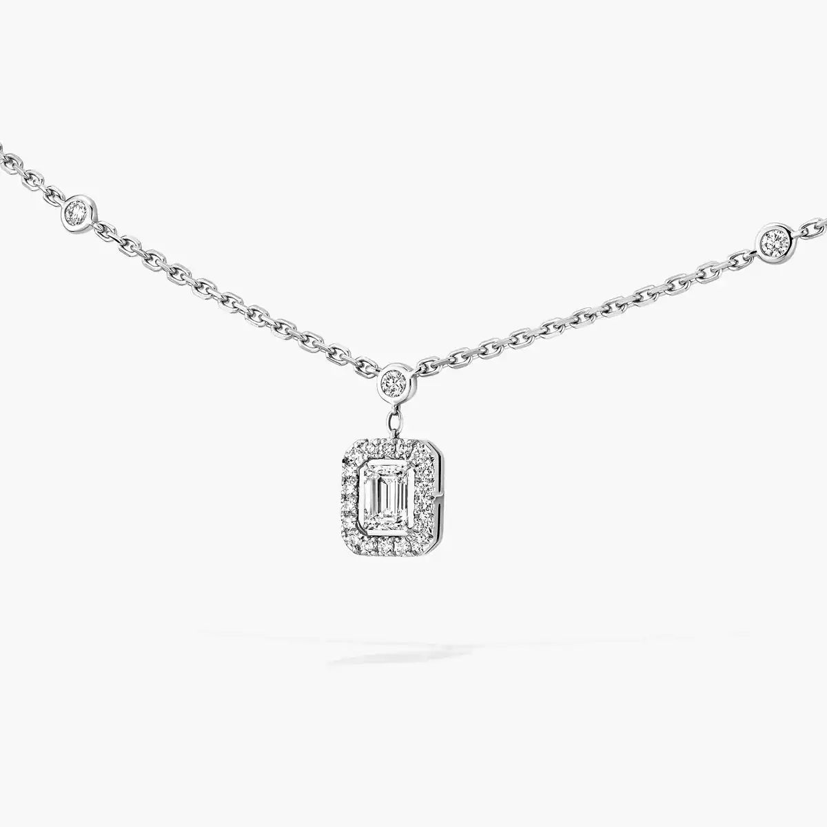 [Imperial Jewelrys]My Twin Diamond Necklace in Silver