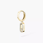 [Imperial Jewelrys]Move Uno Single Diamond Hoop Earring