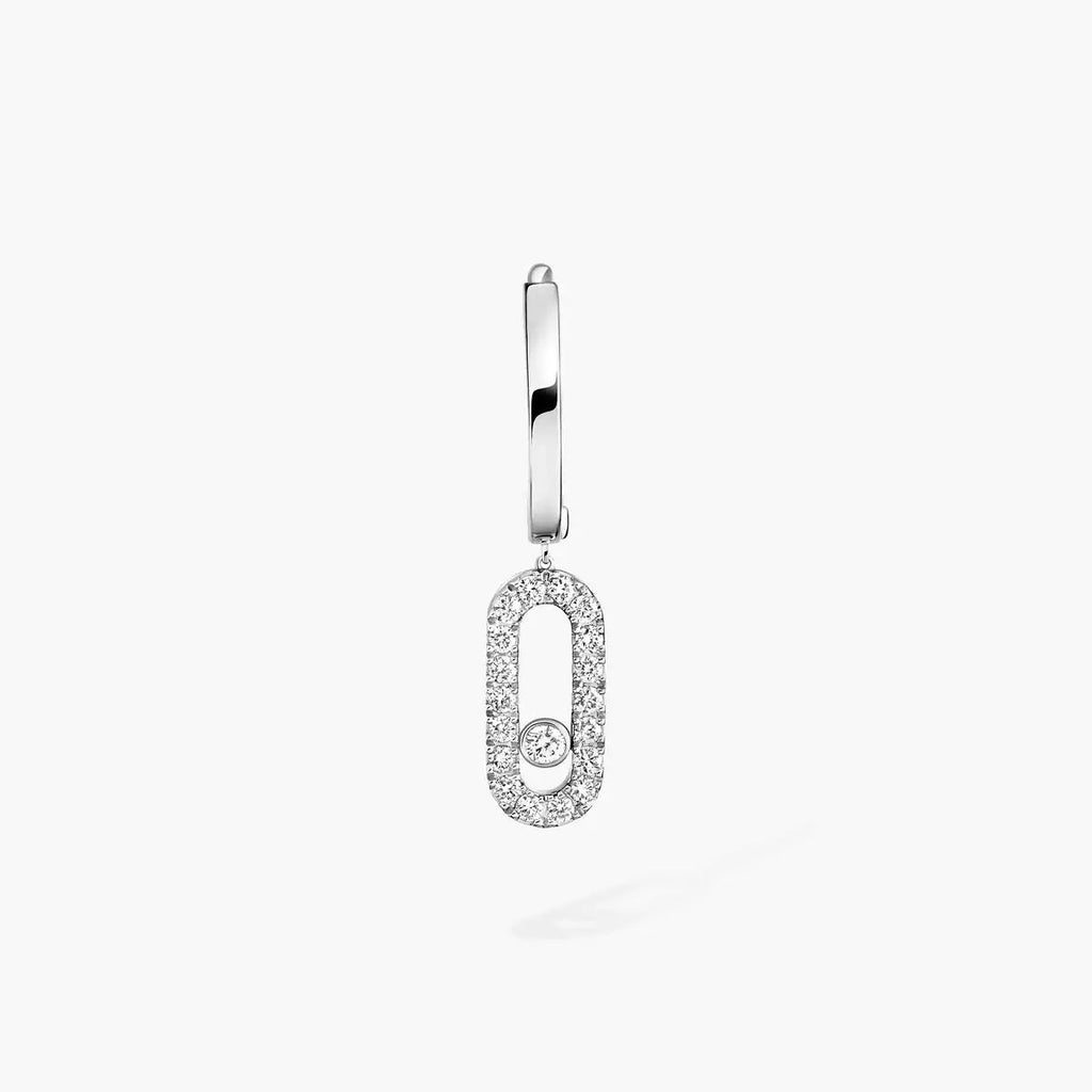 [Imperial Jewelrys]Move Uno Single Diamond Hoop Earring