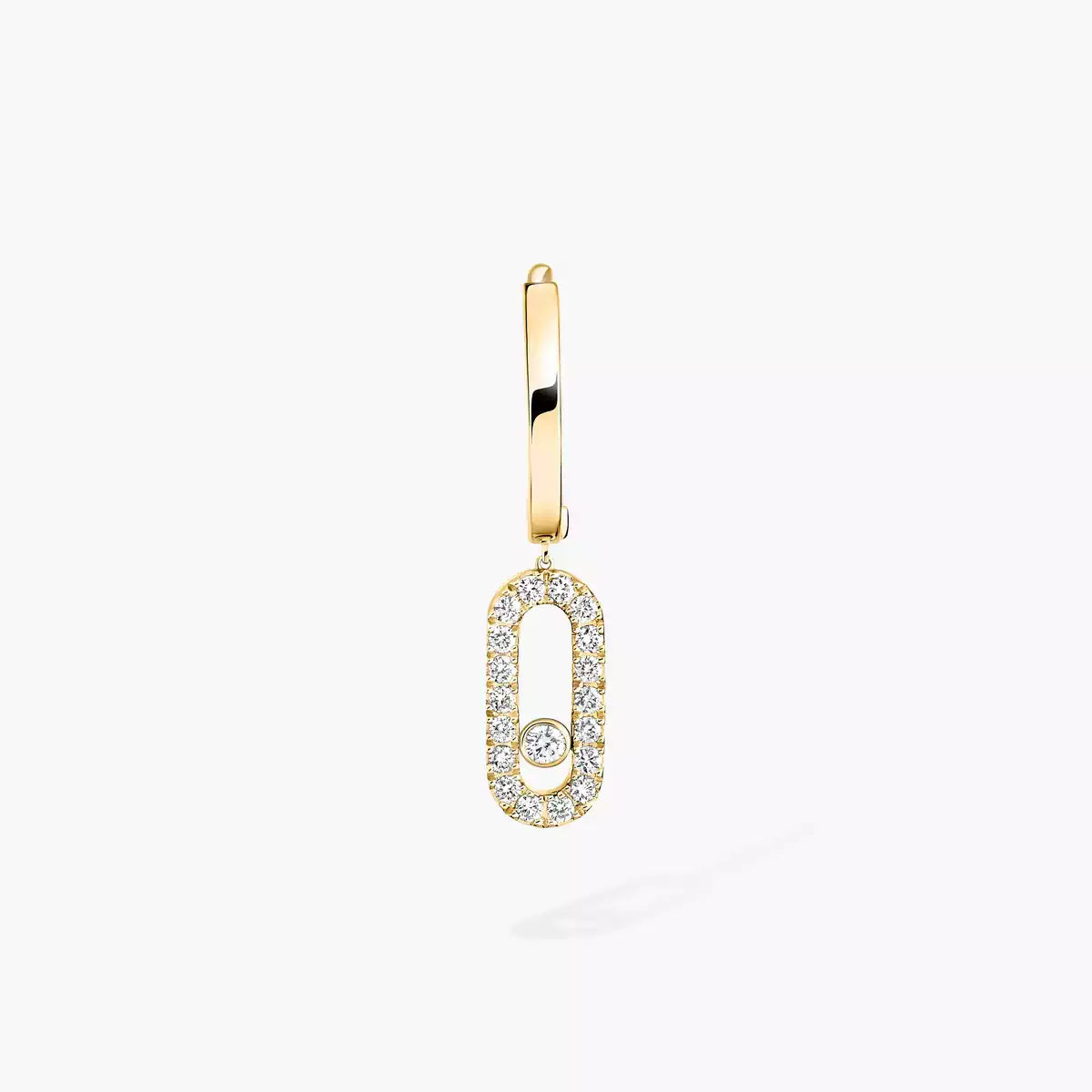 [Imperial Jewelrys]Move Uno Single Diamond Hoop Earring