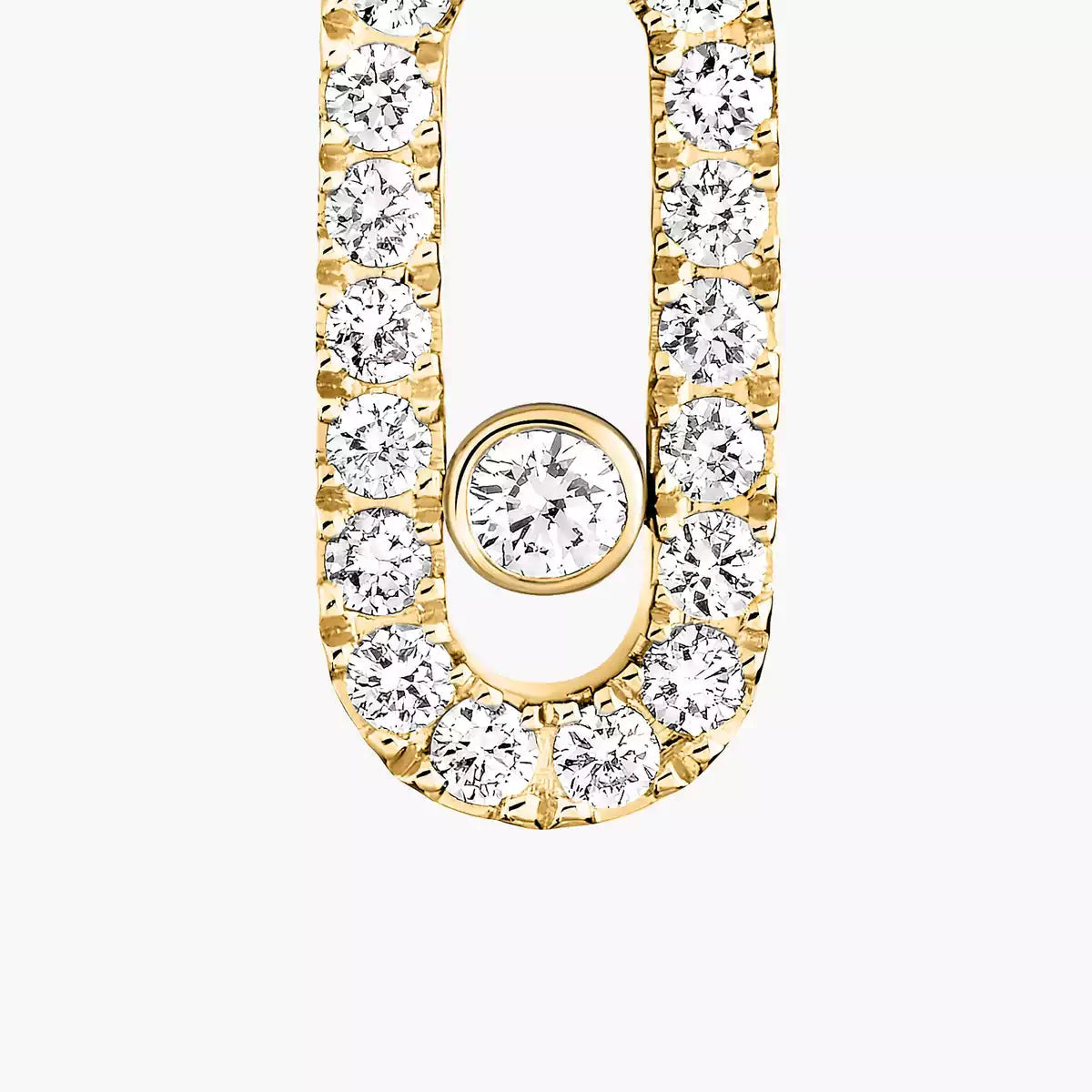 [Imperial Jewelrys]Move Uno Single Diamond Hoop Earring