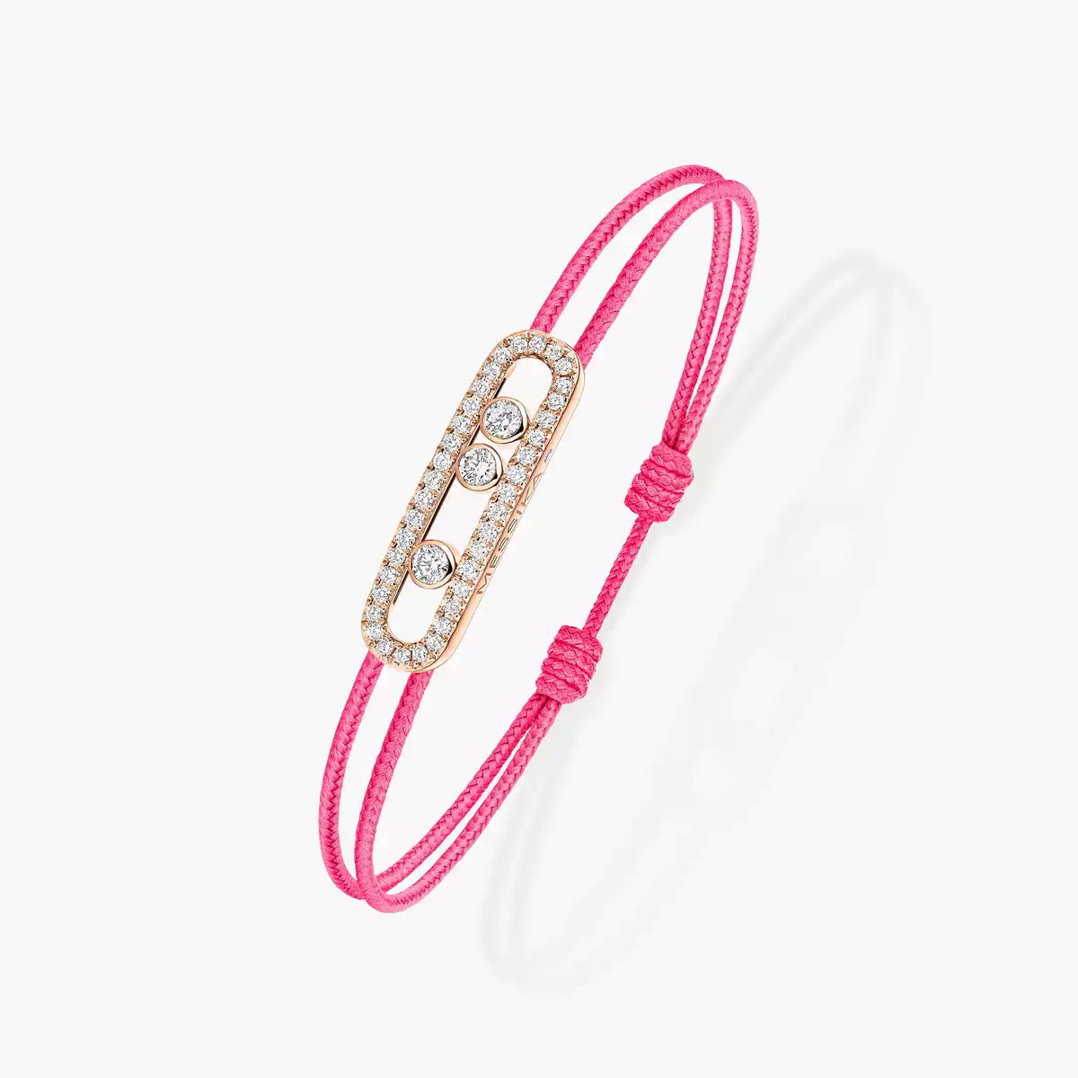 [Imperial Jewelrys]Messika Care(s) pink cord pavé bracelet