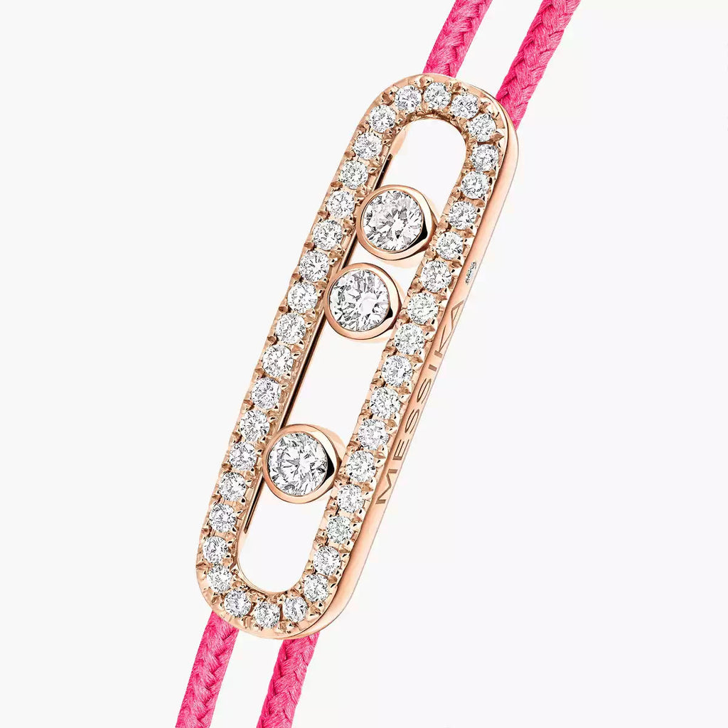 [Imperial Jewelrys]Messika Care(s) pink cord pavé bracelet