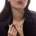 [Imperial Jewelrys]Diamond Necklace 0,20ct Brilliant Shape Joy