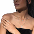 [Imperial Jewelrys]Diamond Necklace My Twin 2 Rows