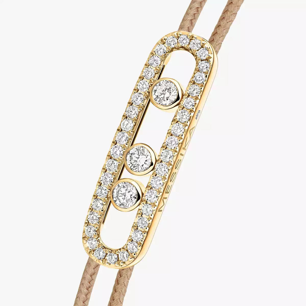 [Imperial Jewelrys]Messika Care(s) pink cord pavé bracelet