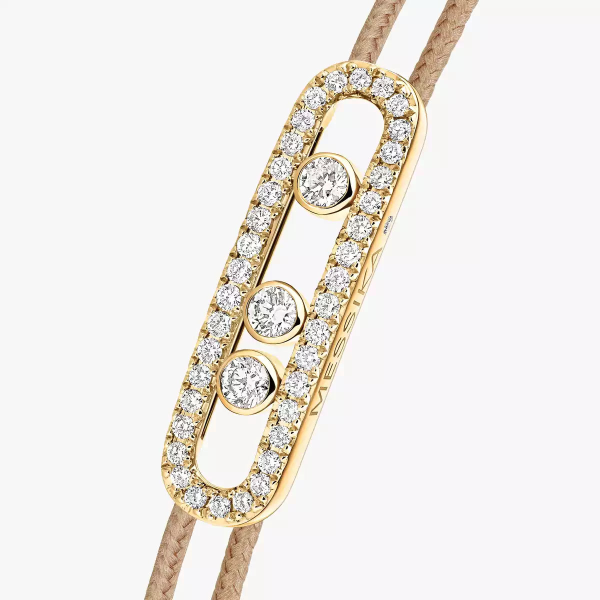[Imperial Jewelrys]Messika Care(s) pink cord pavé bracelet
