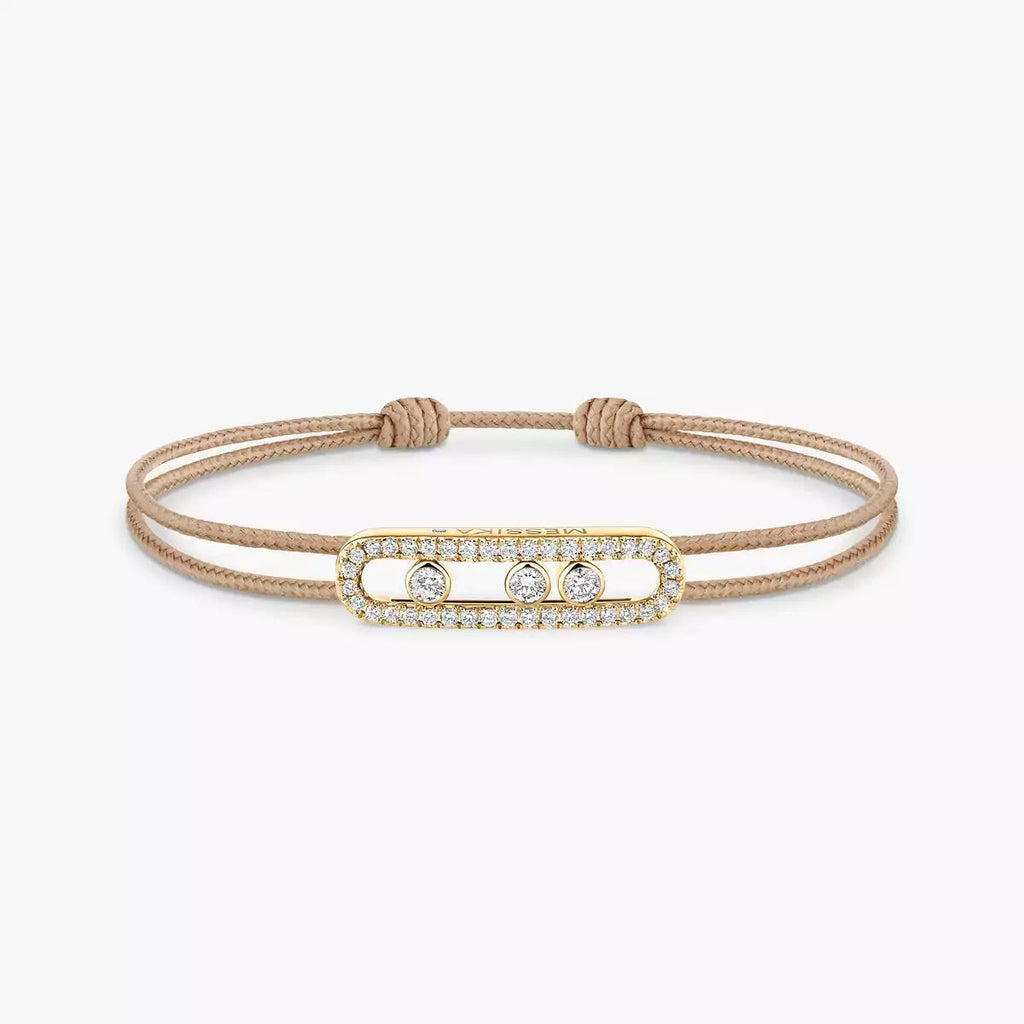 [Imperial Jewelrys]Messika Care(s) pink cord pavé bracelet