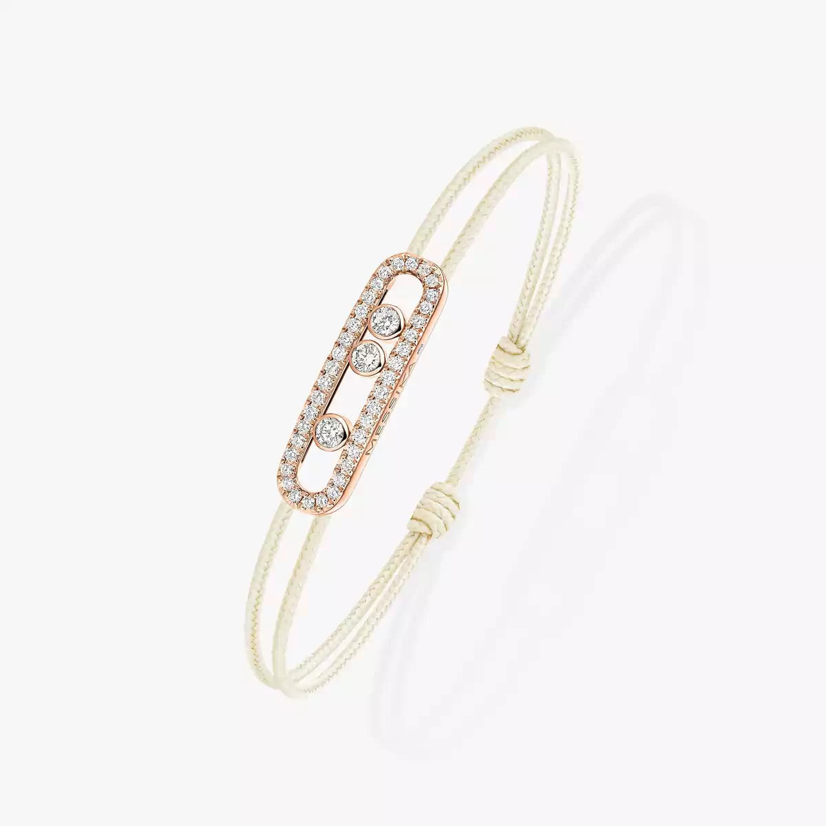 [Imperial Jewelrys]Messika Care(s) pink cord pavé bracelet