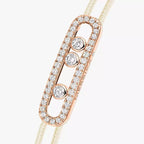 [Imperial Jewelrys]Messika Care(s) pink cord pavé bracelet