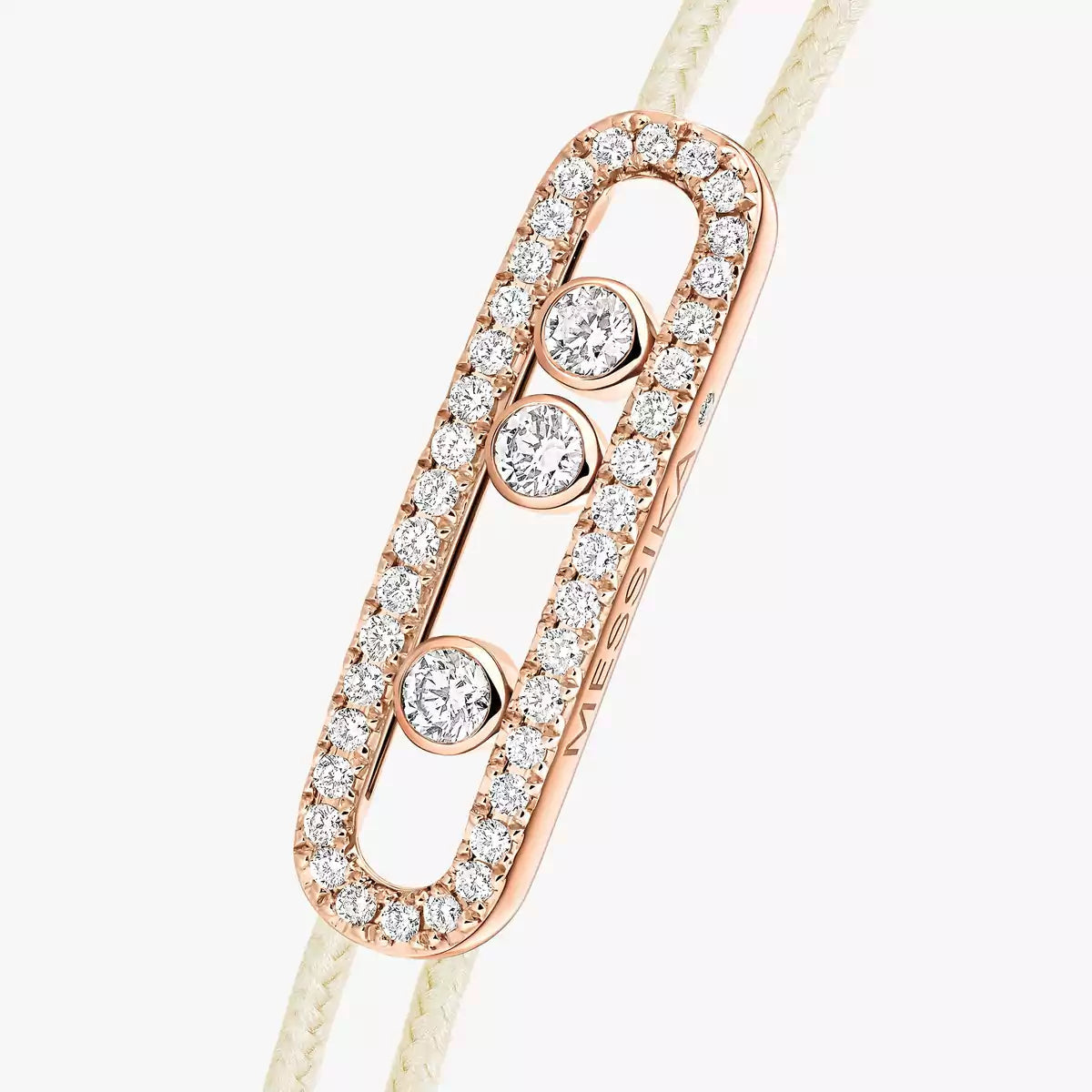 [Imperial Jewelrys]Messika Care(s) pink cord pavé bracelet