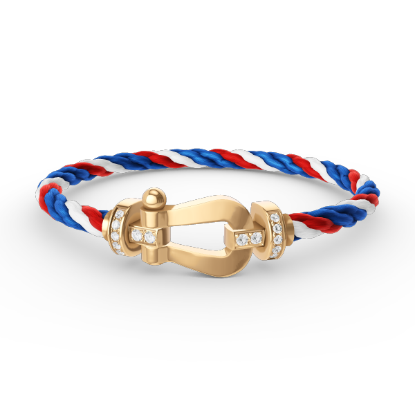 ¡®Imperial¡¯FORCE LARGE HORSESHOE HALF DIAMOND BRACELET GOLD
