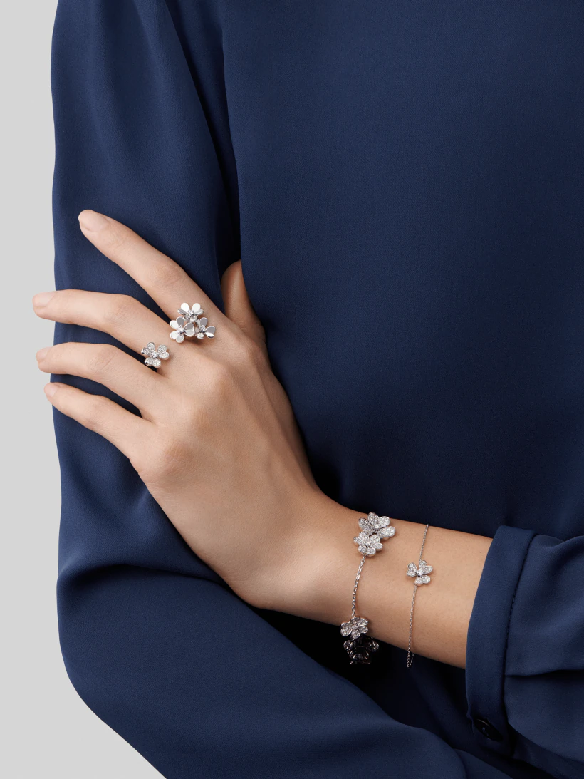 ¡®Imperial¡¯FRIVOLE SILVER FLOWER DIAMOND BRACELET