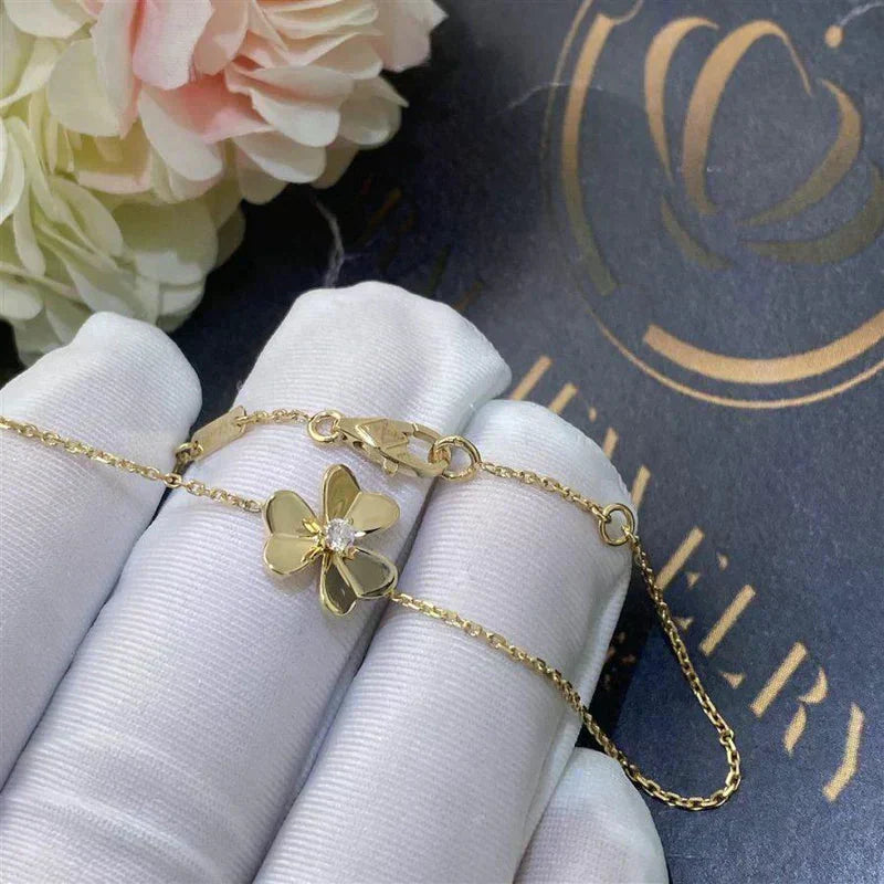 ¡®Imperial¡¯FRIVOLE GOLD FLOWER PINK MALACHITE BRACELET