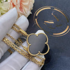 ¡®Imperial¡¯CLOVER 25MM GOLD ONYX BIG CLOVER NECKLACE