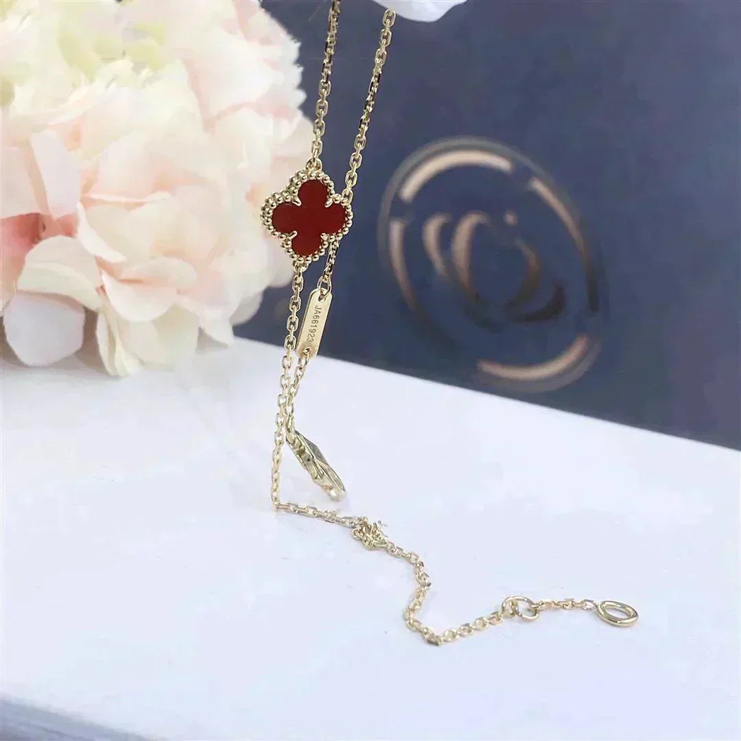 ¡®Imperial¡¯CLOVER  CARNELIAN SINGLE FLOWER BRACELET