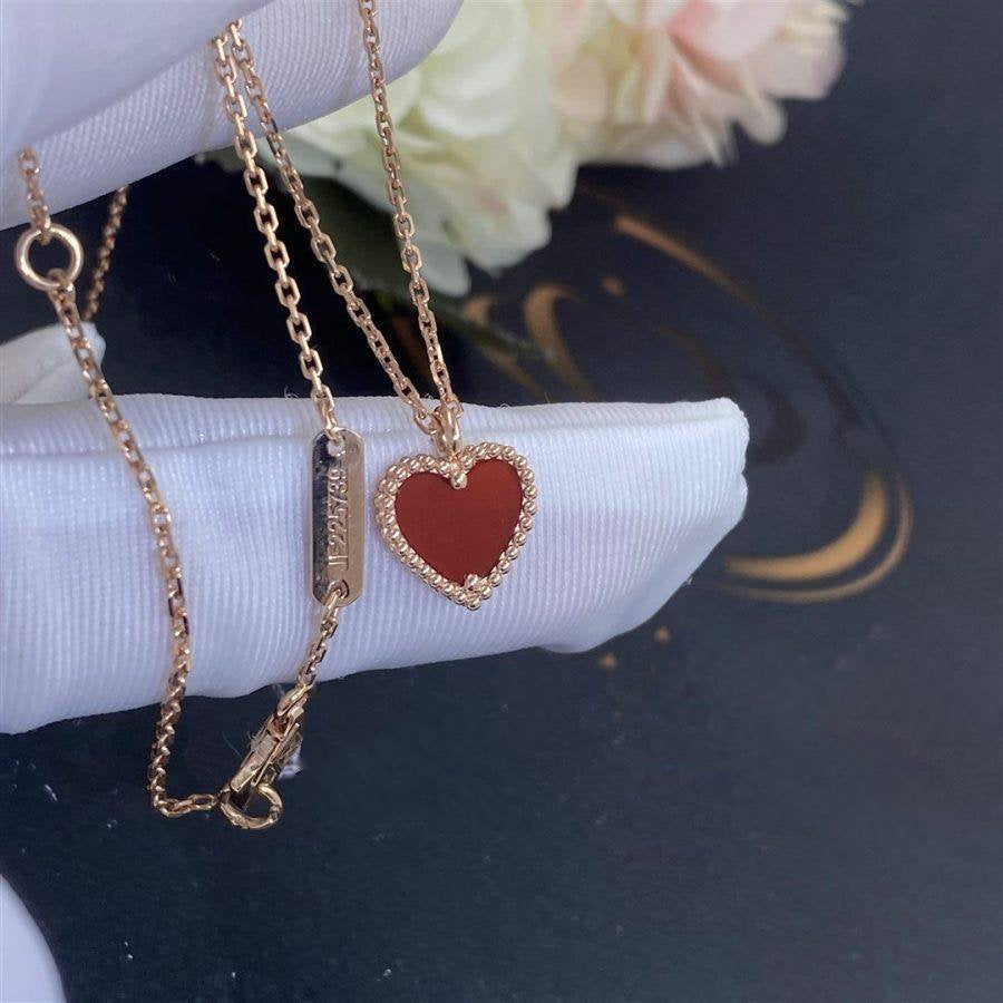 ¡®Imperial¡¯SWEET CLOVER CARNELIAN HEART NECKLACE