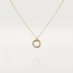 ¡®Imperial¡¯TRINITY NECKLACE SILVER GOLD PINK GOLD DIAMONDS