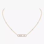 [Imperial Jewelrys] Move Pave_ Rose Gold Diamond Necklace