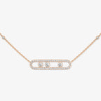 [Imperial Jewelrys] Move Pave_ Rose Gold Diamond Necklace