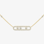 [Imperial Jewelrys] Move Pave_ Rose Gold Diamond Necklace