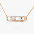 [Imperial Jewelrys] Move Pave_ Rose Gold Diamond Necklace