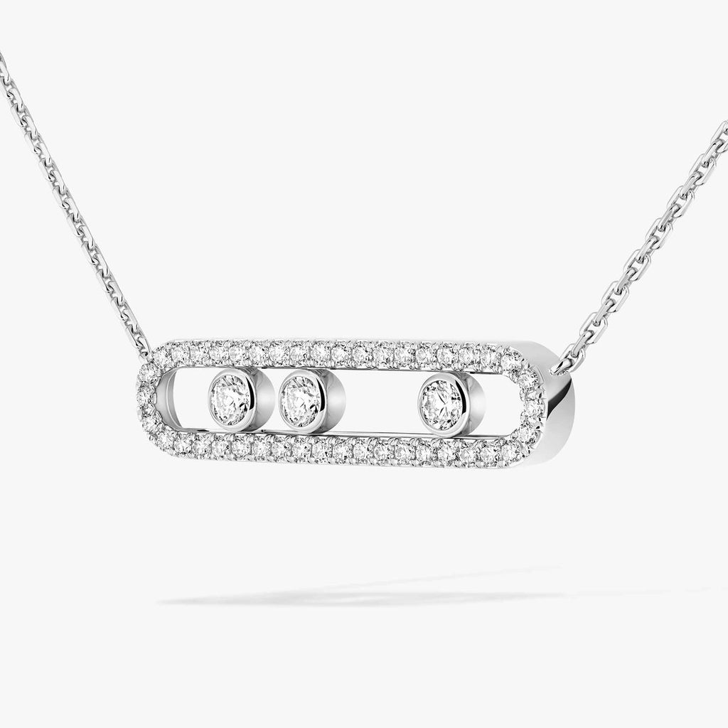 [Imperial Jewelrys] Move Pave_ Rose Gold Diamond Necklace
