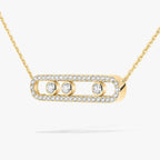[Imperial Jewelrys] Move Pave_ Rose Gold Diamond Necklace