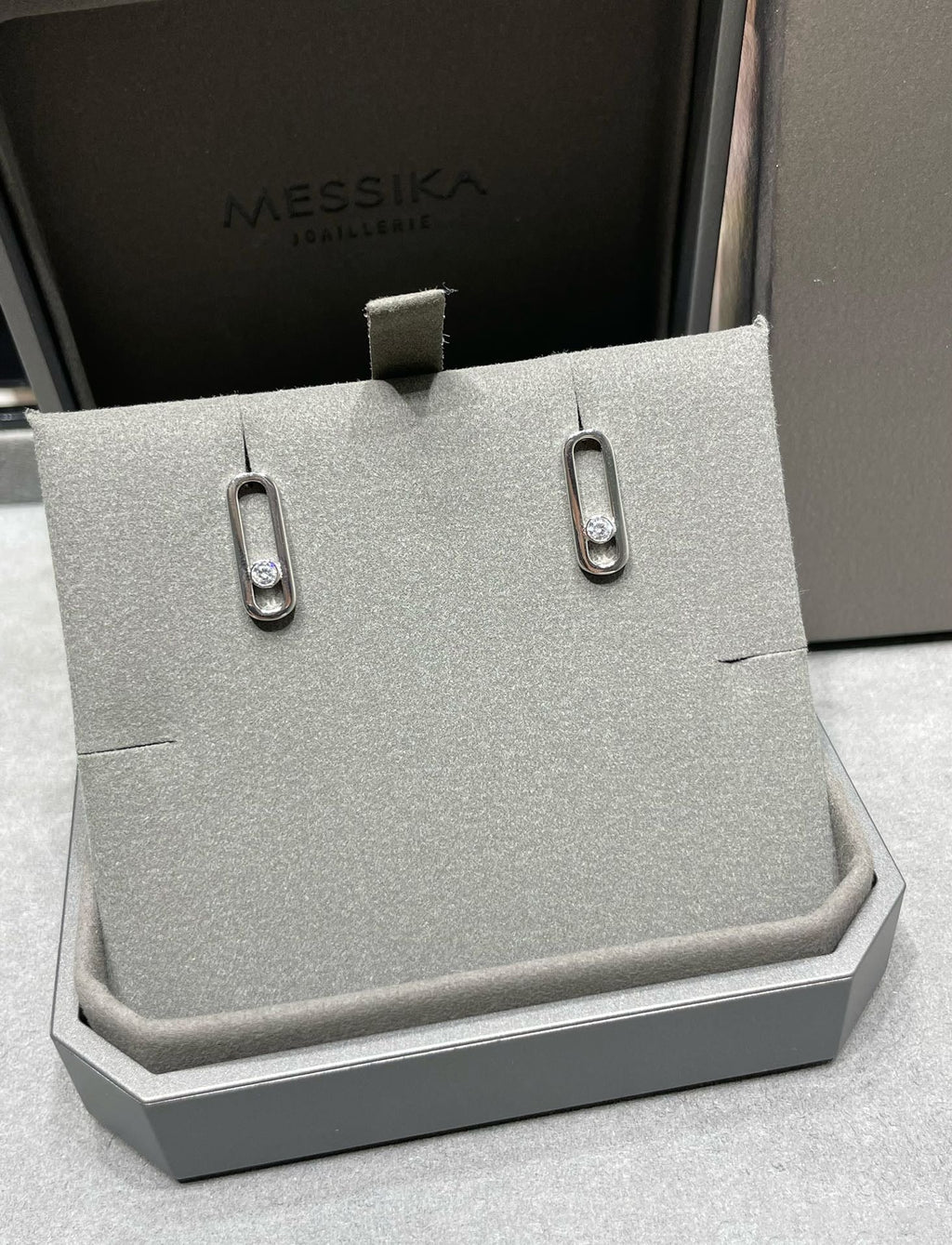 [Imperial Jewelrys]MOVE UNO SMALL 1 DIAMOND EARRINGS