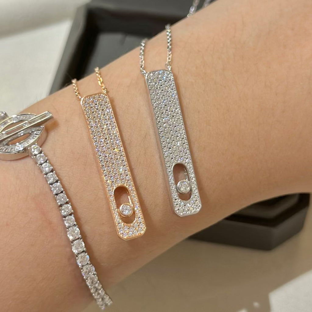 [Imperial Jewelrys]MY FIRST DIAMOND PAVED NECKLACE