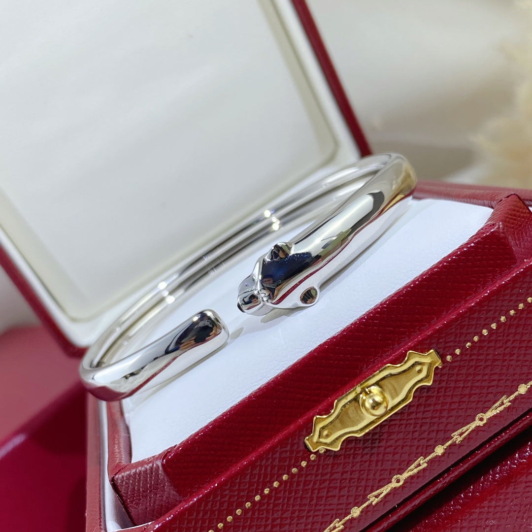 ¡®Imperial¡¯PANTHERE SILVER OPEN BRACELET