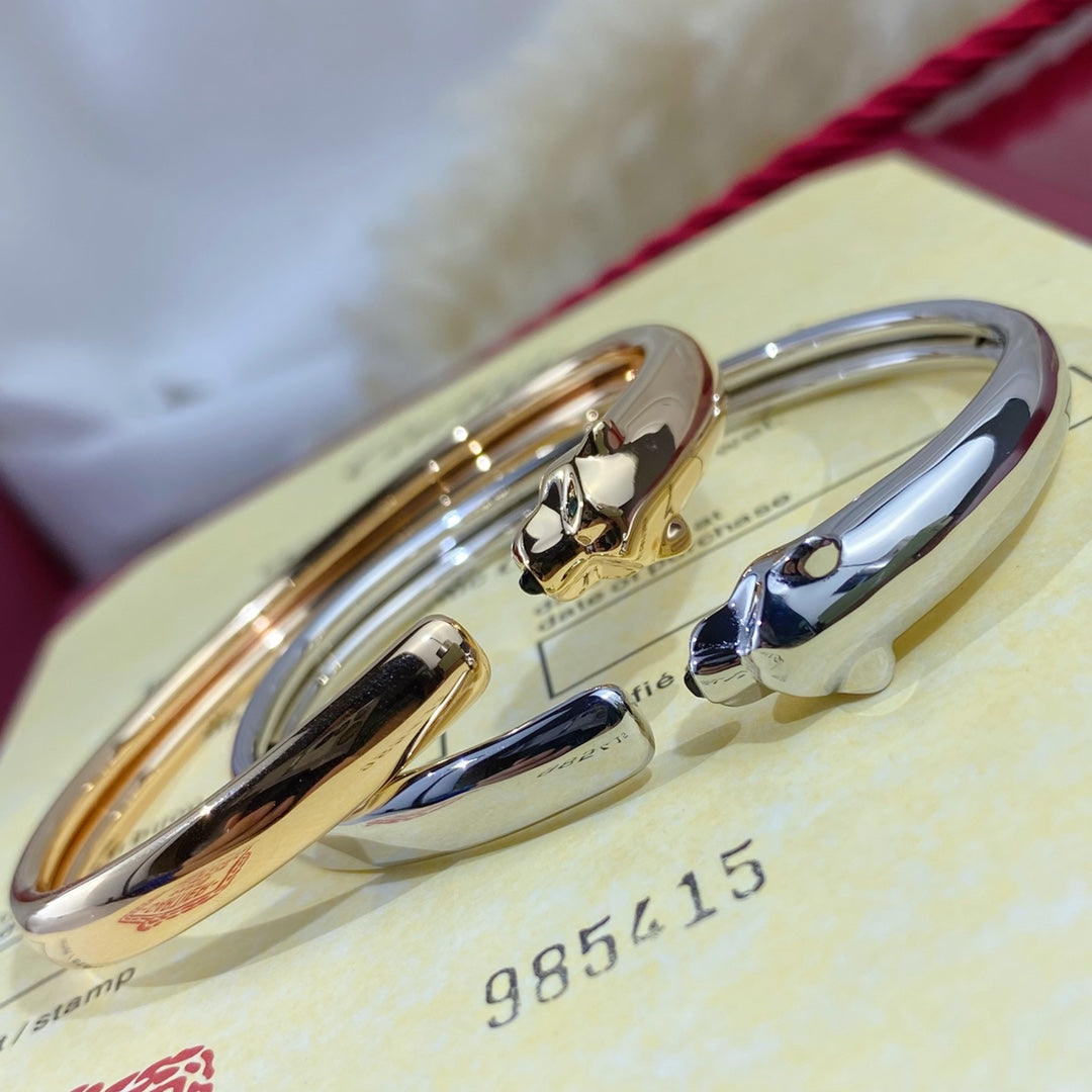 ¡®Imperial¡¯PANTHERE SILVER OPEN BRACELET