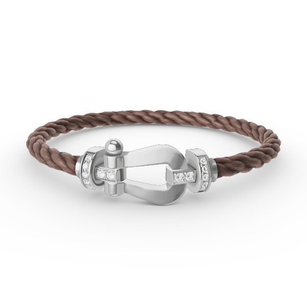 ¡®Imperial¡¯FORCE LARGE HORSESHOE HALF DIAMOND BRACELET SILVER