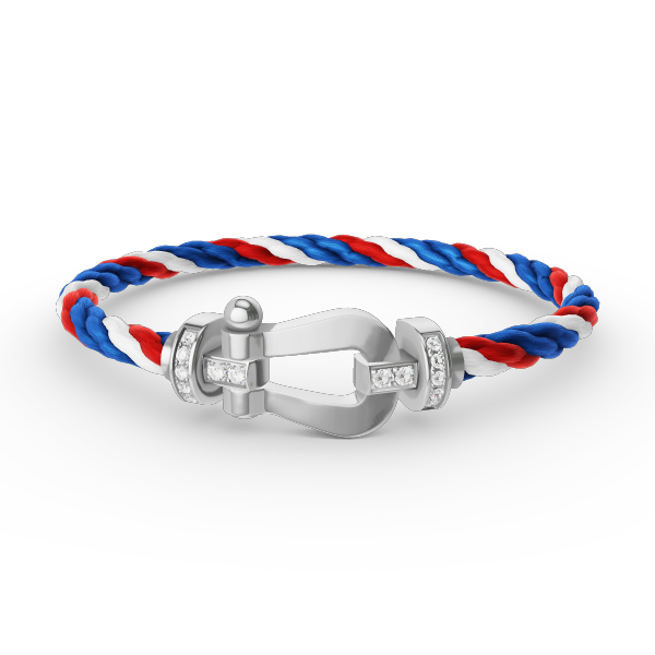 ¡®Imperial¡¯FORCE LARGE HORSESHOE HALF DIAMOND BRACELET SILVER