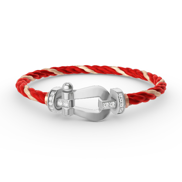 ¡®Imperial¡¯FORCE LARGE HORSESHOE HALF DIAMOND BRACELET SILVER