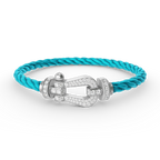 ¡®Imperial¡¯FORCE LARGE HORSESHOE FULL DIAMOND BRACELET SILVER