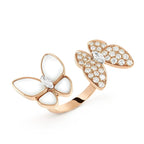 ¡®Imperial¡¯TWIN BUTTERFLY DIAMOND MOP RING